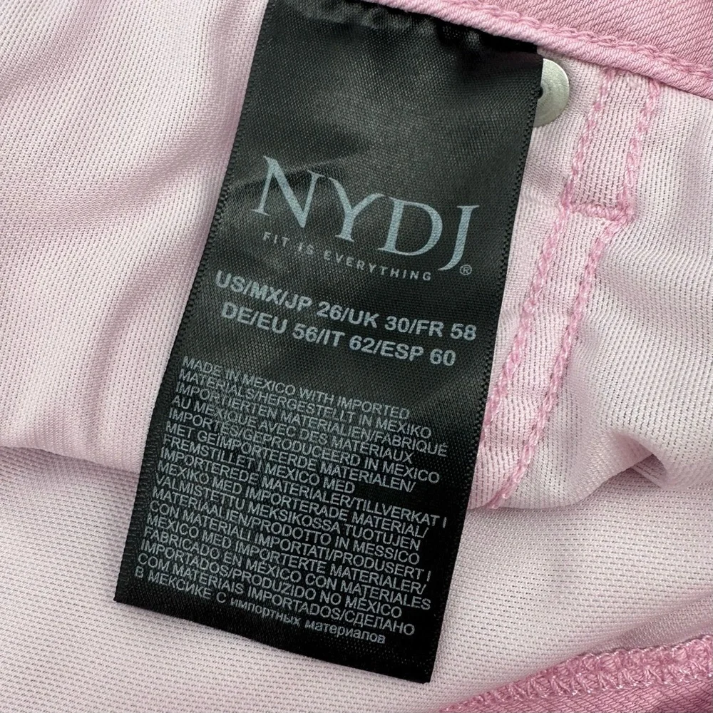 NYDJ Jeans Curves 360 Women's 26 Pink Slim Straight Ankle Stretch cfoz2637-read